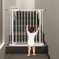 PRODIGY SG002 Porte de sécurité pour escalier en métal moderne, pliable, en fer, pour animaux domestiques et bébés, type à pression facile, sans perforation, assemblage facile