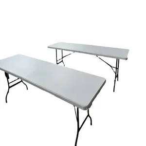 שולחן כסא מתקפל נייד חיצוני נייד שולחן כיסא 6ft 8ft פלסטיק dinning פיקניק קמפינג שולחן מתקפל לאירועים