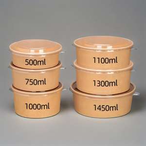 Prix de gros, emballages alimentaires en papier kraft personnalisés, boîte à lunch à emporter et bol à salade et à soupe - Product Image 5