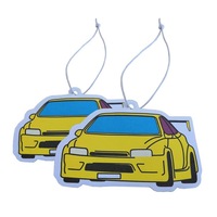 Diffuseur de parfum pour voiture personnalisé en forme de personnage de dessin animé, en papier, avec emballage personnalisé disponible