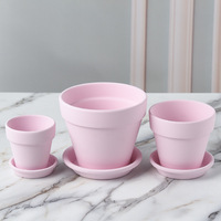 Pot Bunga Terakota Kecil Putih Pembibitan Sukulen Tanaman Murah 5*5.5CM