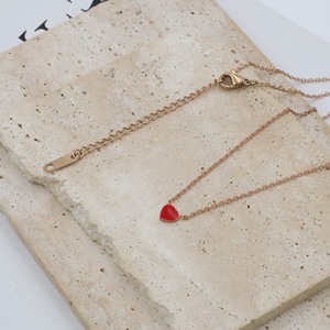 Rose Gold Minimalist Heart Necklace Stainless Steel Clavicle Chain Women's Gift Jewelry - Product Image 1