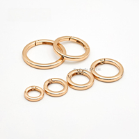 Lot de mousquetons ronds à ressort plat de 20 mm à 48 mm, anneaux en O, crochets à pression, boucles, porte-clés, accessoires de fabrication de sacs à main