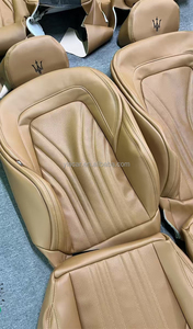 ปลอกหุ้มเบาะรถสีแดงแบบกำหนดเองสำหรับมาเซราติ MS14 ทำจากหนัง Nappa - Product Image 5