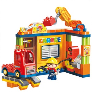 FEELO FL42030 Atelier de réparation automobile, ensemble de blocs de construction MOC de 82 pièces, jouet modèle pour enfants de 5 à 7 ans, éducation, plastique ABS - Product Image 1