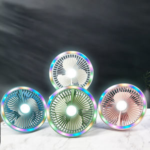 Atacado Carga Desktop Recarregável Teto Portátil Mesa De Mesa Pessoal Hand Held Usb Levou Ventilador Com Luz - Product Image 2