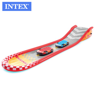 <span class=keywords><strong>INTEX</strong></span> 57167 Kids Racing Fun Slide Park Water Play Center Niños Soft Large interior Jumping Bouncy Tobogán acuático inflable - Product Image 4