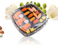Boîte d'emballage jetable pour Sushi, en plastique, avec couvercle Transparent, pour Restaurant, stock d'usine