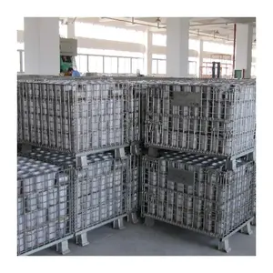 Cage galvanisée pliable Offres Spéciales de stockage de petit pain en métal d'entrepôt