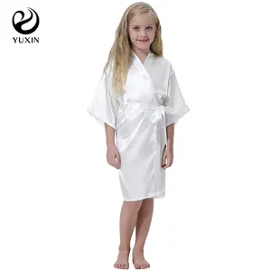 Kid Satin robe Children nightgown Children's lounge clothing Sleepwear 6010