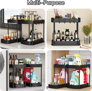 Organizzatori Estraibili Multiuso in Plastica 2026 per Armadietti e Lavelli in Bagno e <span class=keywords><strong>Cucina</strong></span> - Product Image 6