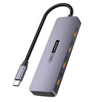 HUB 4-en-1 USB 3.2 4 ports Type C en alliage d'aluminium, adaptateur d'extension, transfert de données 10G, charge, stock d'usine, HUB Type C 2x2