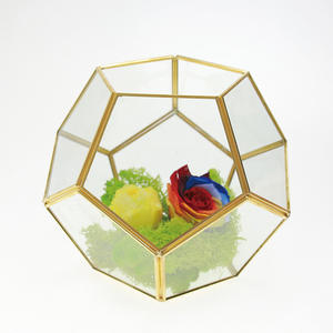 Nuovo arrivo separatori esagonali di vetro creativo torta di biscotti con presentazione di caramelle vaso di decorazione di fiori <span class=keywords><strong>per</strong></span> feste ornamento da tavola di nozze - Product Image 5