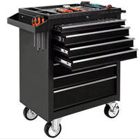 Armoire à outils en métal robuste à 7 tiroirs avec un ensemble de 85 outils, chariot d'atelier mobile et portable pour mécanicien