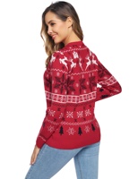 Nouveau pull de Noël moche en gros, motif jacquard, ensemble de tricots unisexe pour la famille