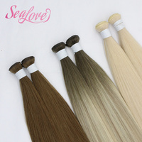 Nouvelles extensions capillaires Genius Weft à double trame, qualité de luxe pour salon, couleur mèches, double trame Genius Weft