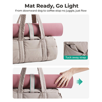 Sac de voyage matelassé personnalisé de haute qualité pour le sport, léger, en nylon gonflé, pour tapis de gym, pilates, yoga, avec compartiment humide/sec
