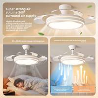 Moderner Stil Metall Unsichtbarer Deckenventilator mit Licht DC-Motor Geräuscharm Dimmbare LED Fernbedienung 2 Jahre Garantie Modernes Design