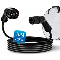 Câble de charge de type 2 10M Type 2 à Type 2 EV 32A Câble de charge de véhicule électrique monophasé 3.5kw 7.4KW avec sac gratuit