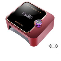 Lampe à ongles rechargeable 72W, grande surface, lumière UV LED pour le durcissement du gel, rouge, fournitures de salon de manucure, vente en gros