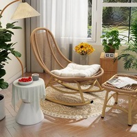 Fauteuil inclinable à bascule en rotin moderne de luxe pour salon, canapé de relaxation individuel, confort de jardin, mobilier d'extérieur pour chambre à coucher