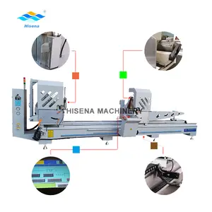 Máquina de corte dupla do mitre do cnc do perfil de alumínio 2 cabeças máquina da fabricação da janela