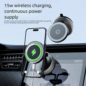 2025ใหม่ที่วางโทรศัพท์ในรถยนต์แบบดูดแม่เหล็กแบบสุญญากาศพร้อมดีไซน์ชาร์จไร้สาย15W แบบพับได้ - Product Image 2