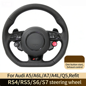 Volant à fond plat pour <span class=keywords><strong>Audi</strong></span> A4 A6L A5 A7 Q3 Q5 Q7 |   Style S4 S5 S6 S7 Refit - Product Image 3