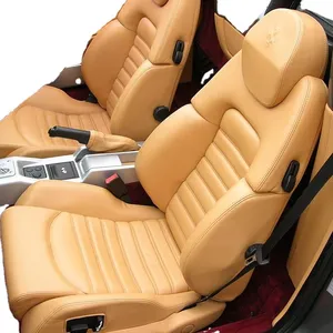 Manufacturer custom luxury Front port seats Hexagonal pattern Auto Leather bride racing seats for Audi Mercedes Benz