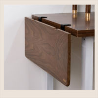 Extension de bureau en noyer Version longue sans poinçonnage planche d'extension pliante clavier plateau en bois massif