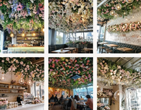 Décoration de plafond en plantes vertes artificielles pour restaurant, hôtel, verdure suspendue, décoration de plafond pour mariage