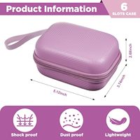 Organisateur de flacons d'insuline à 6 compartiments, étui de rangement rigide en EVA pour flacons de 3 ml, 5 ml, 10 ml, boîte isotherme portable, étui pour huiles essentielles