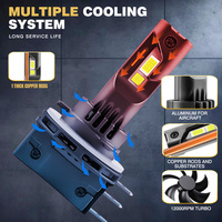 Ampoule LED H15 mini halogène 6500K blanche pour voiture, feux de route et feux de jour, 400 % plus lumineuse que les halogènes, sans erreur Canbus, lot de 2