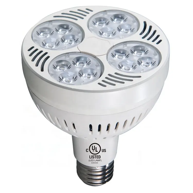 Tinggi Cri90 Hidup 50000hrs Leher Pendek Par30 Lampu Hangat Putih Track Perlengkapan 3000K Led Par 30-35W