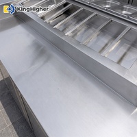 Table de préparation de salades sur mesure réfrigérée, 2 portes, refroidisseur sous comptoir, réfrigérateur commercial en acier inoxydable pour pizzas et sandwichs, double température