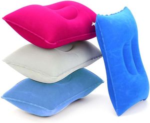 2 Pack Ultralight A4 Size Inflatable Travel <b>Pillow</b> <b>Small</b> Squared Flocked Fabric Air <b>Pillow</b> for Traveling Holiday Trip Hiking - Product Image 1