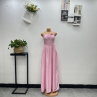 Robe longue décontractée d'été pour femme, nouvelle collection grande taille, sans manches, col halter, coupe trapèze, élégante, pour grossistes d'usine
