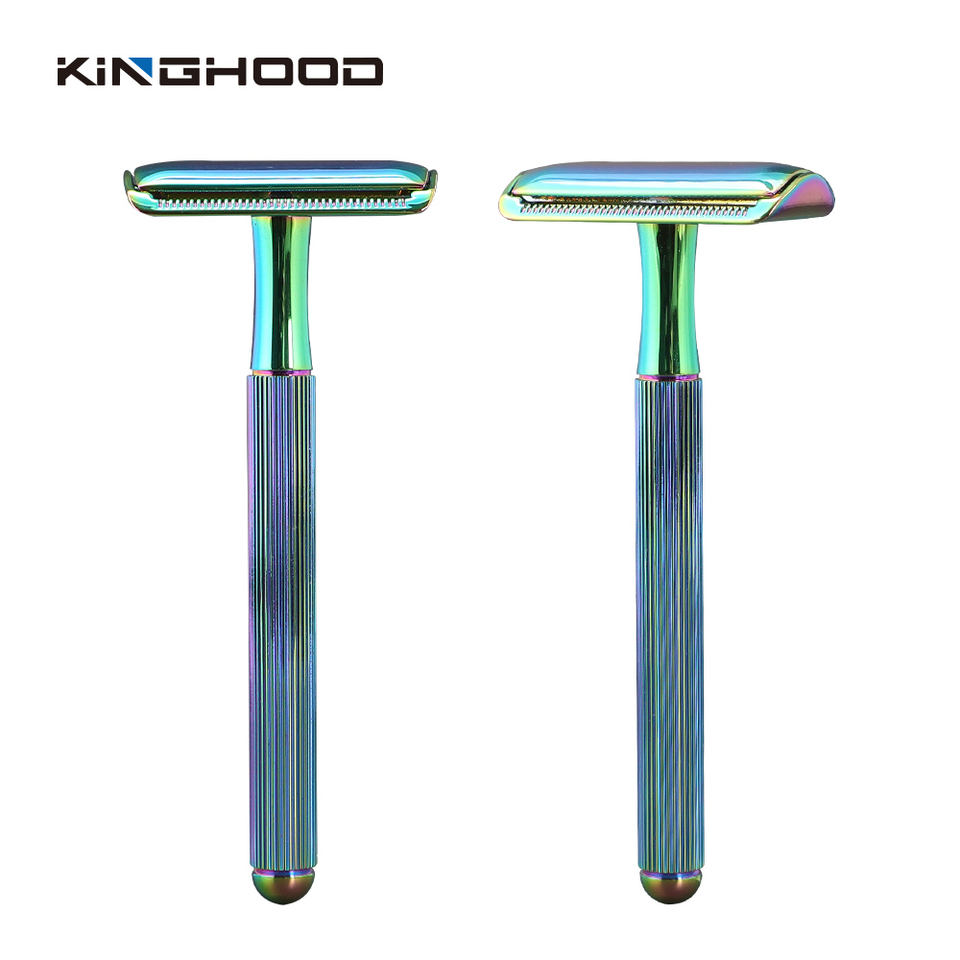 Hot Selling Classic Metal Handle Rainbow Color Razor Double Edge ...