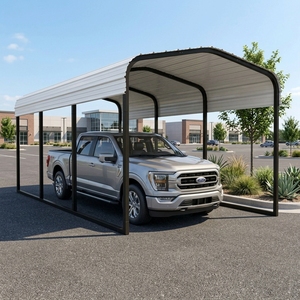Abri de voiture préfabriqué en acier, imperméable et robuste, abri de véhicule portable en métal pour extérieur, abris de voiture en métal en gros - Product Image 1