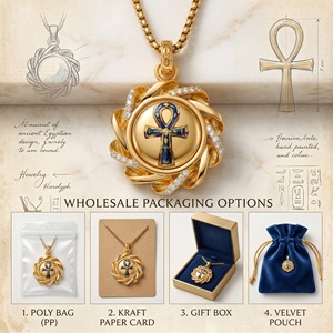 Colgante <span class=keywords><strong>de</strong></span> Cruz Ankh para Vitalidad, Llave <span class=keywords><strong>de</strong></span> <span class=keywords><strong>la</strong></span> Vida, Amuleto Egipcio para Joyería <span class=keywords><strong>de</strong></span> Yoga, Halo Eterno, Collar con Colgante Esmaltado al por Mayor - Product Image 3