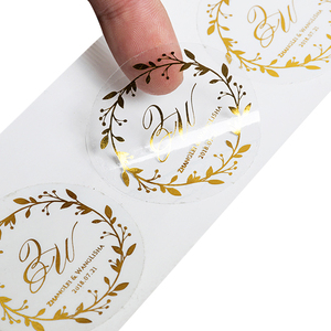 Pas cher Personnalisé Oem Feuille d'Or logo Imprimer <span class=keywords><strong>Autocollant</strong></span> <span class=keywords><strong>Transparent</strong></span> pour Verre - Product Image 1