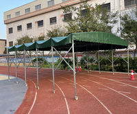 Tente Rétractable Industrielle Étanche avec Structure Métallique et Revêtement PVC – Auvent Coulissant Électrique pour Parking Extérieur et Entrepôt