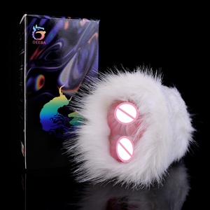 Masturbateur masculin en peluche style laine de mouton, avec deux canaux souples, inspiré des animaux, jouet de plaisir pour adultes pour hommes - Product Image 3