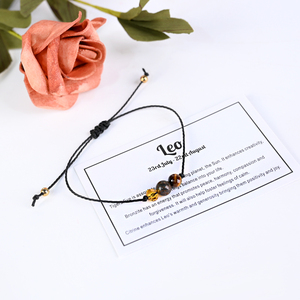 กำไลข้อมือคริสตัลธรรมชาติขายส่ง กำไลข้อมือการ์ดกลุ่มดาวแบบกำหนดเอง - Product Image 5