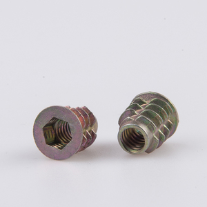 Inserts filetés en alliage de zinc galvanisé pour meubles, type D à tête plate M4 M6 M8, écrou d'insertion pour <span class=keywords><strong>bois</strong></span> - Product Image 4