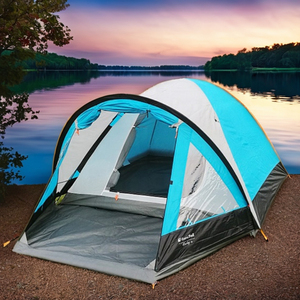 Thung lũng gió 2-4 người đàn ông Gia Đình Hai lớp Lều chống nước 4 người kích thước lớn chất lượng tốt cắm trại bánh răng nhôm tự động - Product Image 3