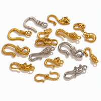 Différents styles de fermoirs à crochet en acier inoxydable plaqué or sous vide, connecteurs de bijoux pour bracelets et colliers, vente en gros, artisanat DIY