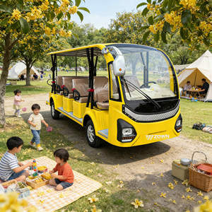 Bus touristique électrique à deux étages style Londres, toit ouvert, pour parcs d'attractions et stations balnéaires - Offre spéciale - Product Image 1