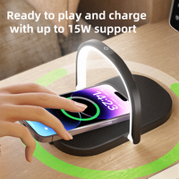 Produits en livraison directe 2024 Chargeur intelligent sans fil Lampes de table Veilleuse LED Lampe de bureau de chevet Portable Logo personnalisé 2024