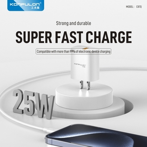 Konfulon ที่ชาร์จ QC ซีรีส์2025, สำหรับ <span class=keywords><strong>VOOC</strong></span> ชาร์จเร็วมากกลางแจ้ง EU & US + สายเคเบิลอะแดปเตอร์ชาร์จความเร็วสูง - Product Image 5